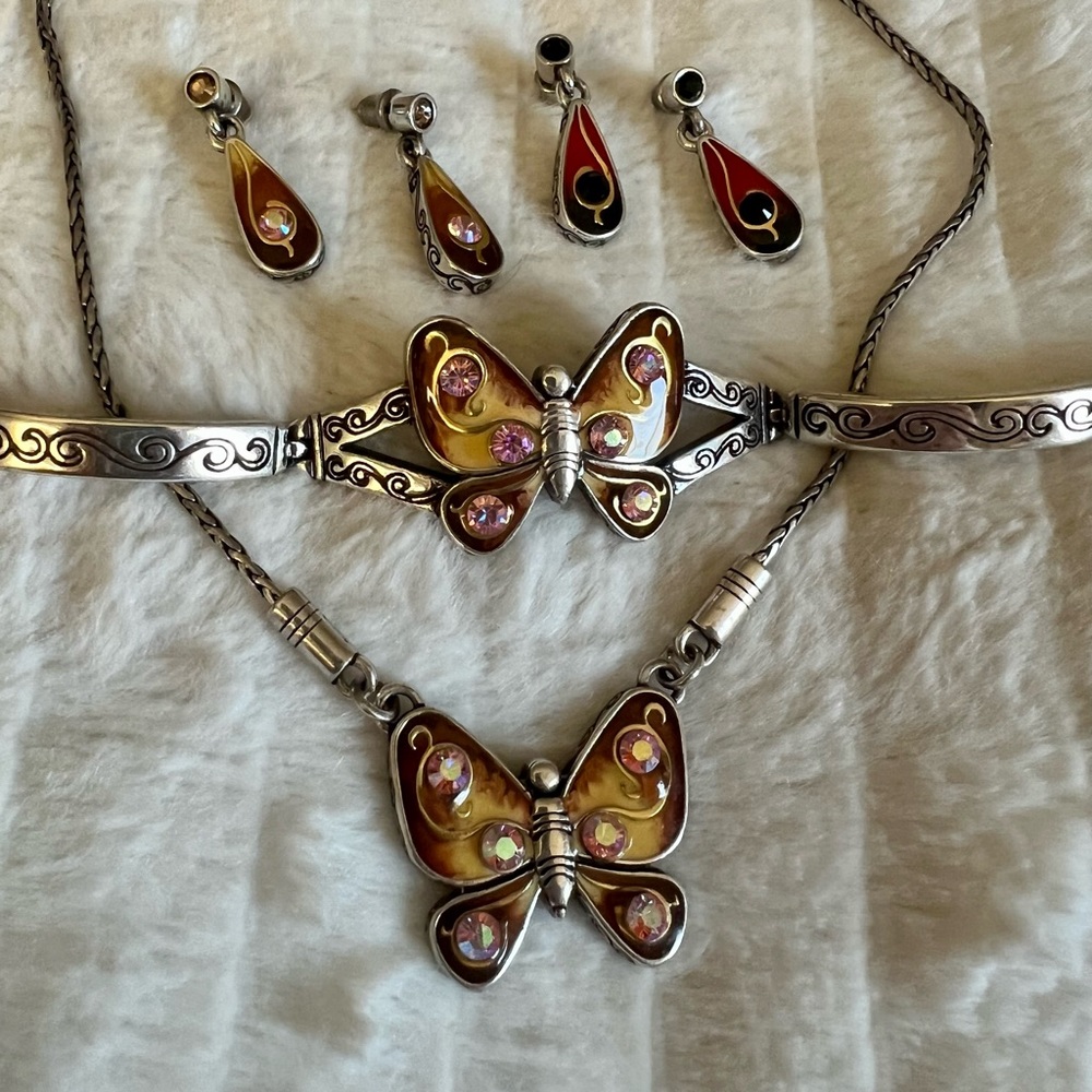 Brighton PAPILLON Reversible Swarovski Crystal
Butterfly Full SET